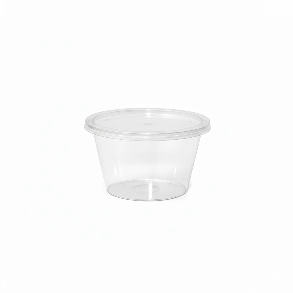 Flat dip container clear