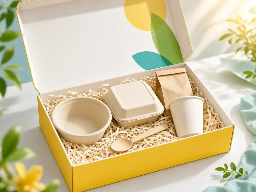 A sample kit of eco food packaging