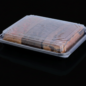 PASTRY TRAY BLACK WITH LID (O-263)